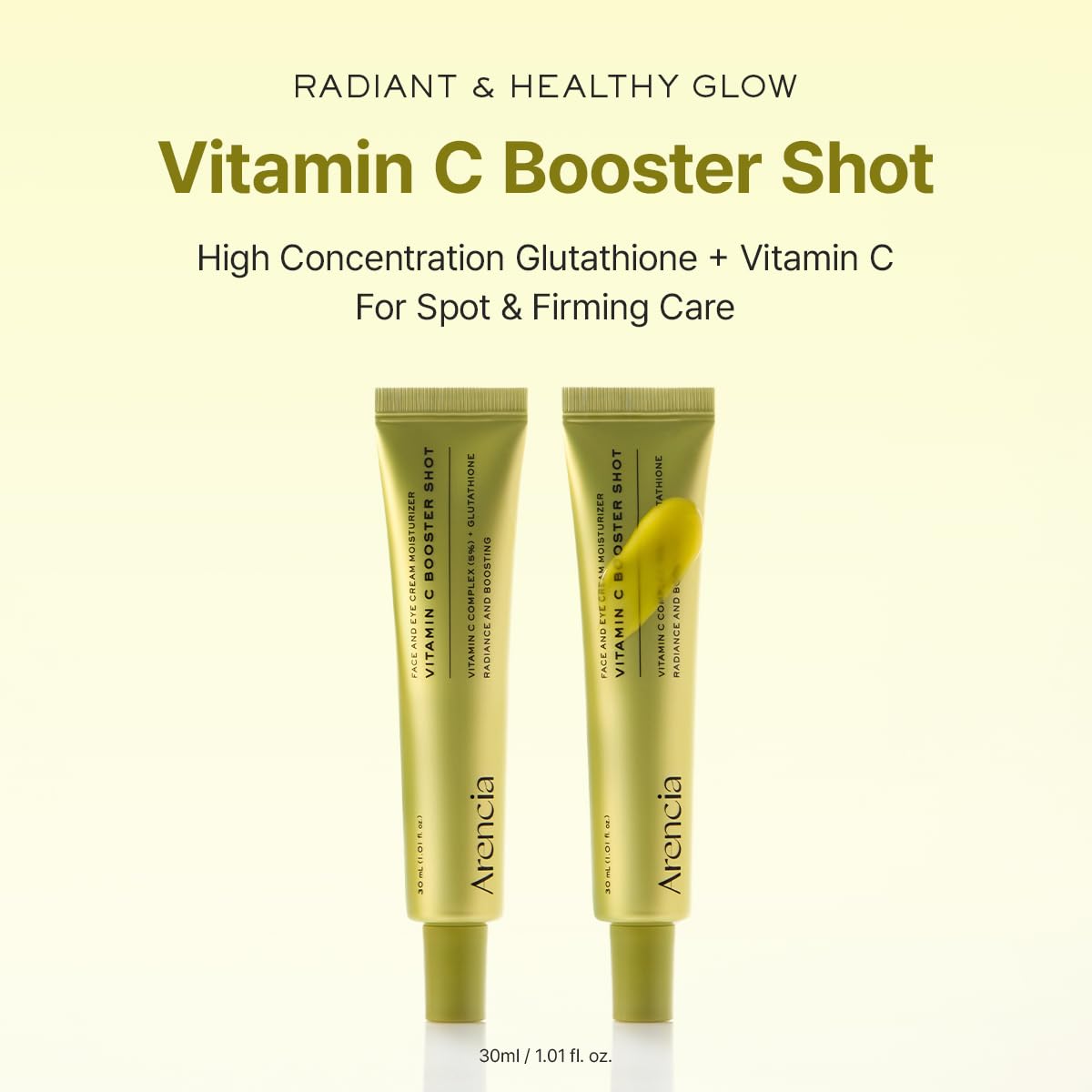 Arencia Vitamin C Booster Shot Serum with Glutathione, Niacinamide and Vitamin E for Dark Spot Care, Fine Lines & Wrinkles - PrimeBioHealth - canada supplements
