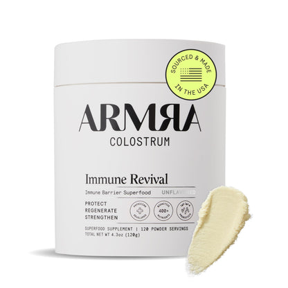 ARMRA Colostrum Powder | Unflavored | Gut Health & Bloating | Skin & Hair | Immunity | Keto, Gluten & Fat-Free | 120 Servings - PrimeBioHealth - canada supplements