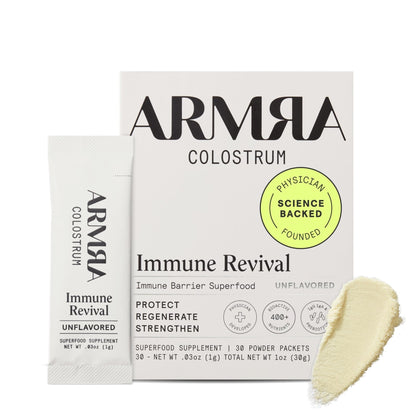 ARMRA Colostrum Powder | Unflavored | Gut Health & Bloating | Skin & Hair | Immunity | Keto, Gluten & Fat-Free | 30 Servings - PrimeBioHealth - canada supplements