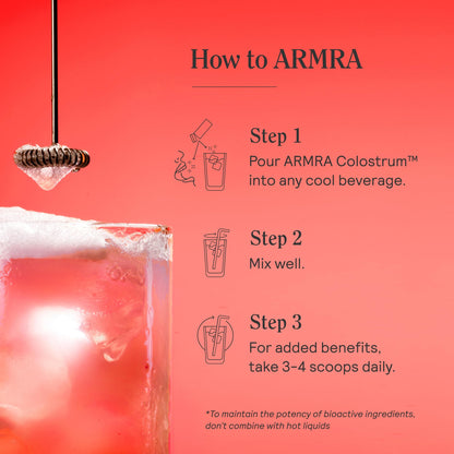 ARMRA Colostrum Powder | Vine Watermelon | Gut Health & Bloating | Skin & Hair | Immunity | Keto, Gluten & Fat-Free | 30 Servings - PrimeBioHealth - canada supplements