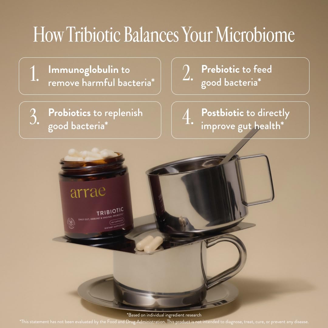 Arrae Tribiotic, Probiotics for Women, Support for Vaginal pH Balance, Gut, Immune, and Feminine Health, Prebiotics, - PrimeBioHealth - canada supplements