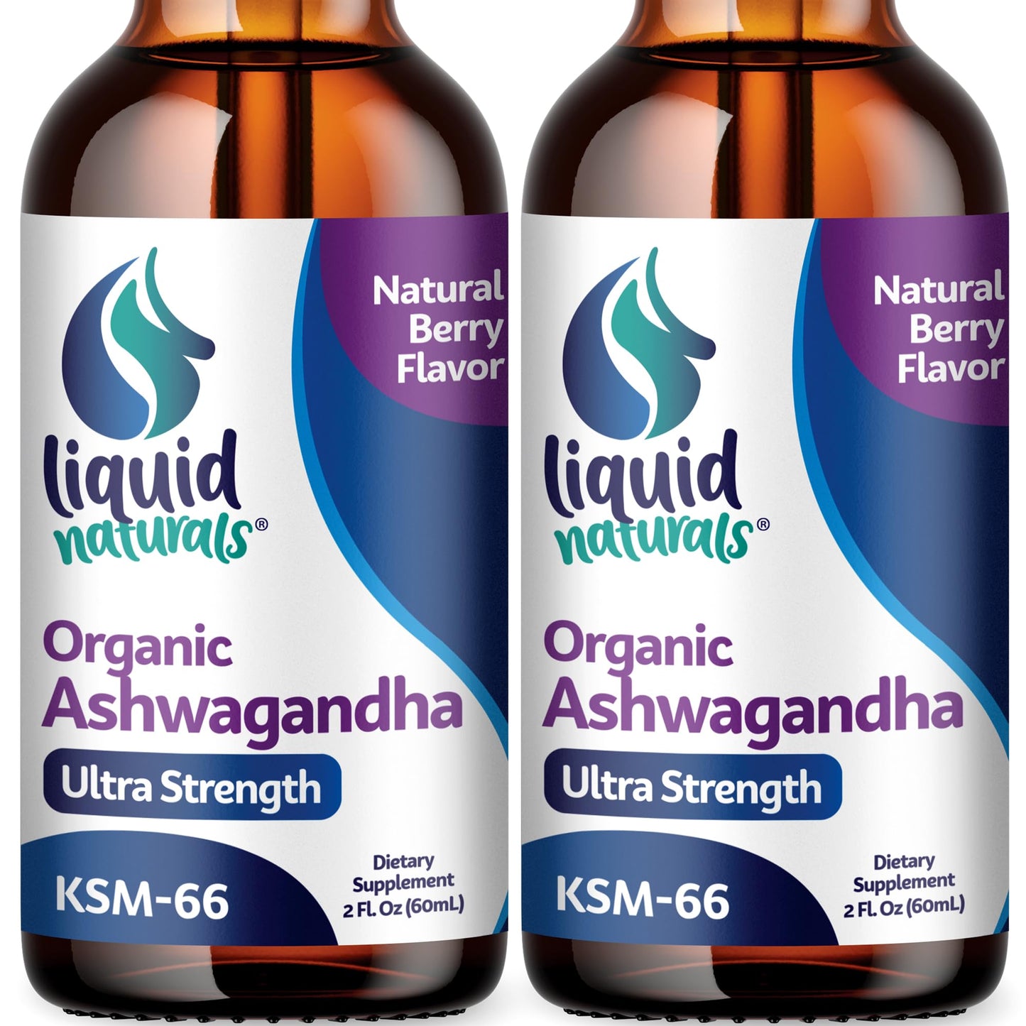 Ashwagandha KSM 66 Drops, 2000mg Natural Berry Flavor - Ashwagandha Supplements for Women, Ksm-66 Ashwaganda Extract for Immune Support, Performance, Heart Health - 60 Servings - PrimeBioHealth - canada supplements