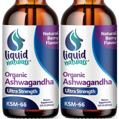 Ashwagandha KSM 66 Drops, 2000mg Natural Berry Flavor - Ashwagandha Supplements for Women, Ksm-66 Ashwaganda Extract for Immune Support, Performance, Heart Health - 60 Servings - PrimeBioHealth - canada supplements