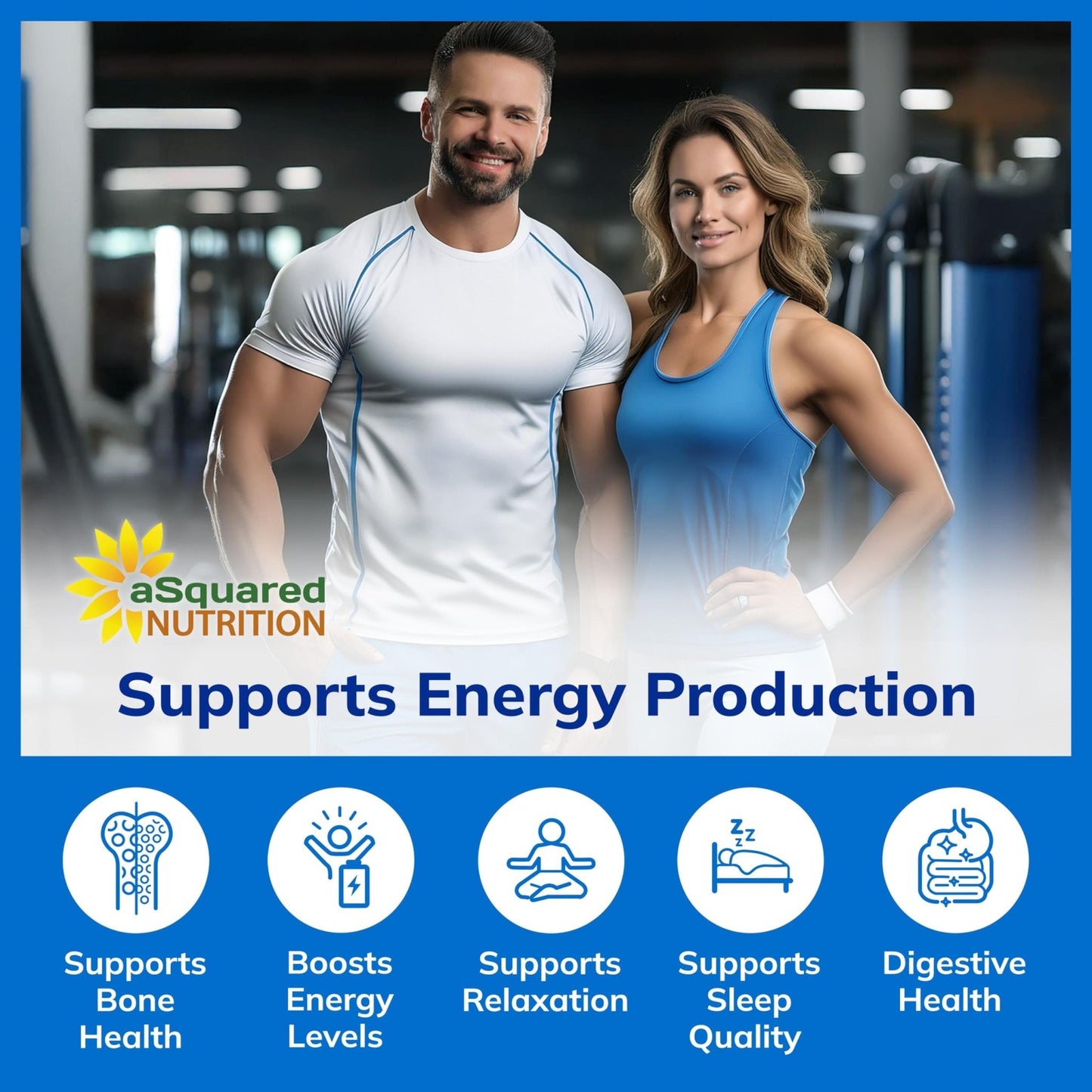 aSquared Nutrition Magnesium Glycinate 400mg - 180 Tablets - Max Strength Magnesium Bisglycinate Supplement -Maximum Bioavailability & Absorption-Non-GMO - PrimeBioHealth - canada supplements