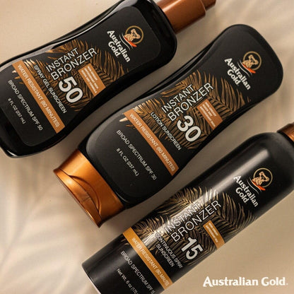 Australian Gold Spray Gel Sunscreen with Instant Bronzer SPF 50, 8 Ounce | Moisturize & Hydrate Skin - PrimeBioHealth - canada supplements