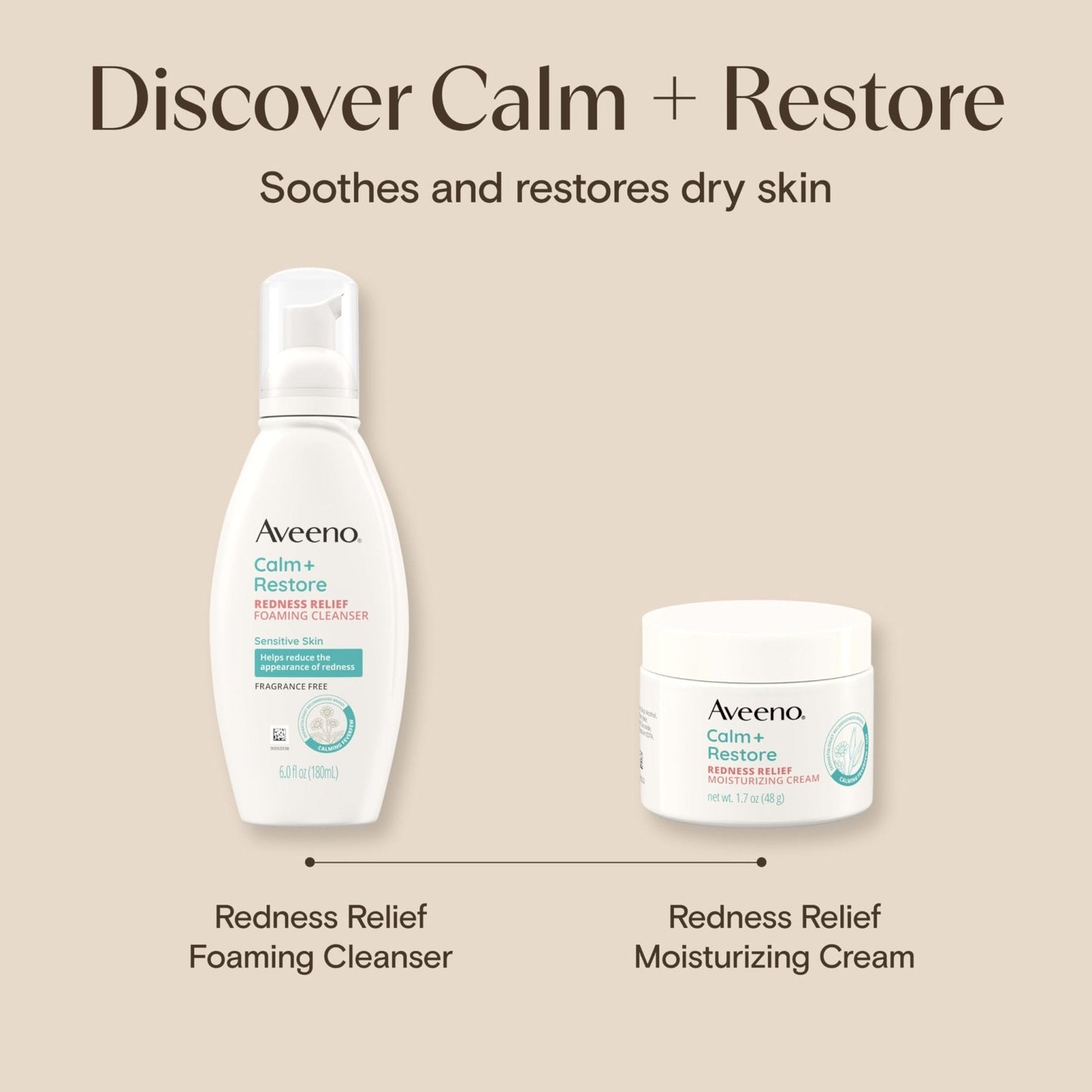 Aveeno Calm + Restore Facial Moisturizer Face Cream for Redness Relief, Non-Comedogenic - PrimeBioHealth - canada supplements