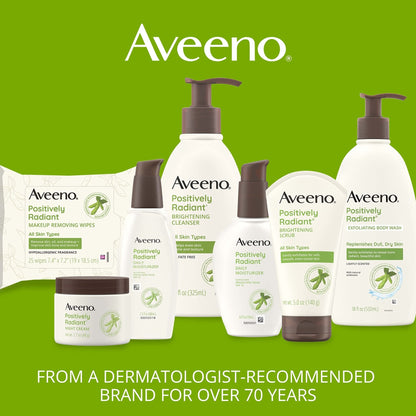 Aveeno Positively Radiant Daily Face Moisturizer with SPF 15 Sunscreen, Hydrating Facial Moisturizer with Soy Extract to Improve Skin - PrimeBioHealth - canada supplements