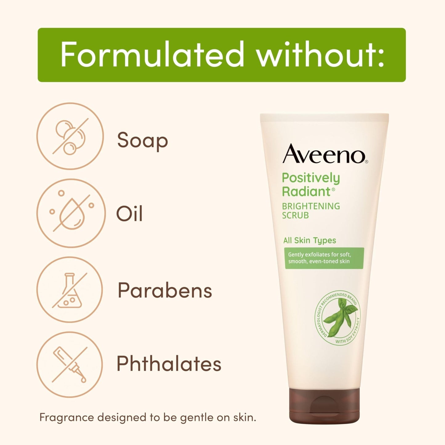 Aveeno Positively Radiant Skin Brightening Daily Facial Scrub with Moisture-Rich Soy Extract - PrimeBioHealth - canada supplements