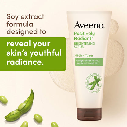 Aveeno Positively Radiant Skin Brightening Daily Facial Scrub with Moisture-Rich Soy Extract - PrimeBioHealth - canada supplements