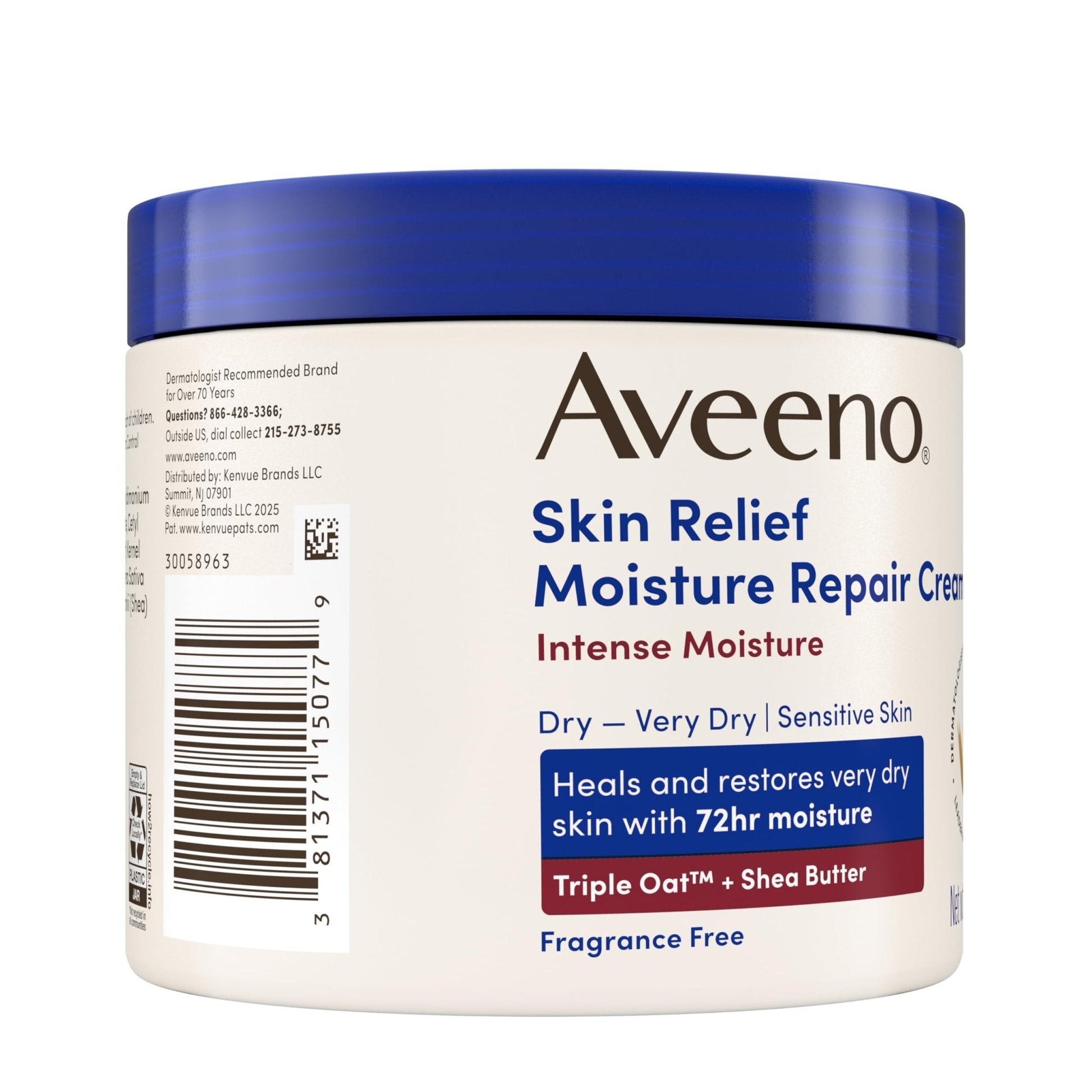 Aveeno Skin Relief Intense Moisture Repair Body Cream with Triple Oat & Shea Butter Formula, Helps Heal, Repair & Restore Very Dry Skin - PrimeBioHealth - canada supplements