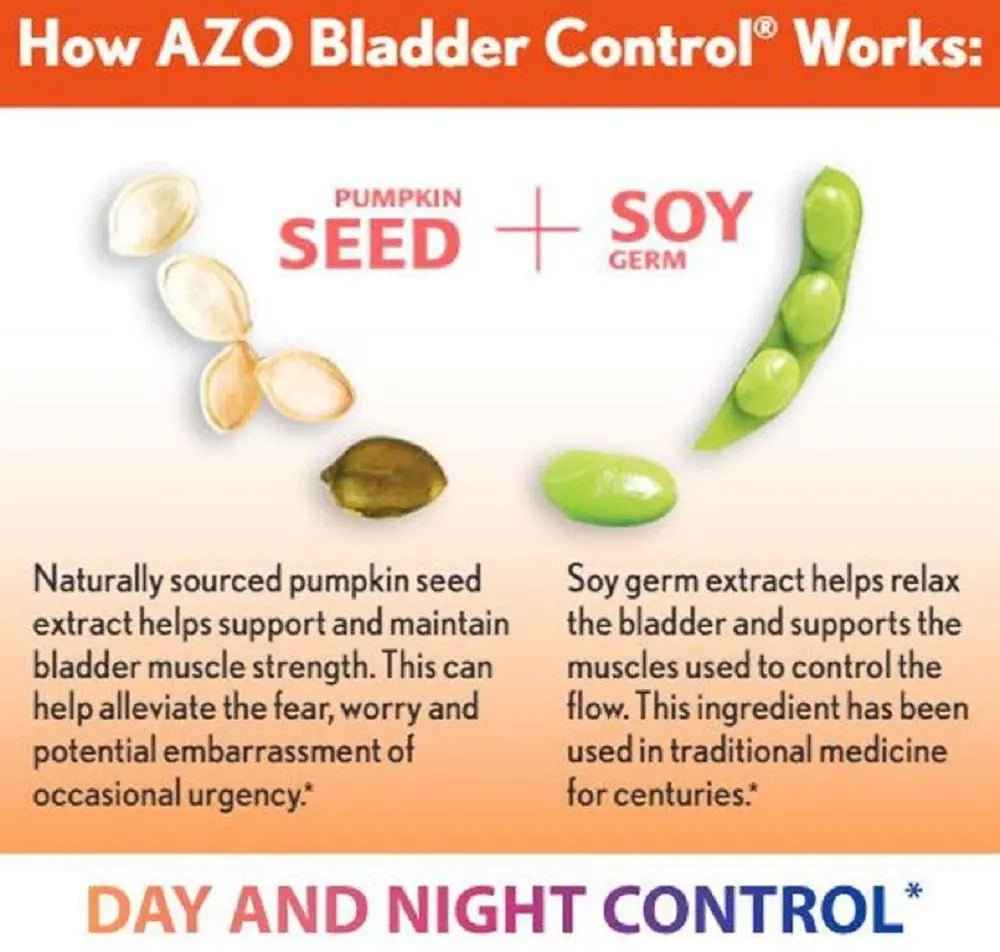 AZO Bladder Control with Go-Less Daily Supplement | Helps Reduce Occasional Urgency & Leakage | 54 Count Cranberry Urinary Tract Health | 100 Softgels