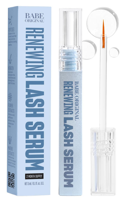 BABE ORIGINAL Renewing Lash Serum – Prostaglandin-Free, Peptide-Infused Gentle Lash Serum for Fuller, Longer-Looking Lashes, Lash Enhancing Treatment - PrimeBioHealth - canada supplements