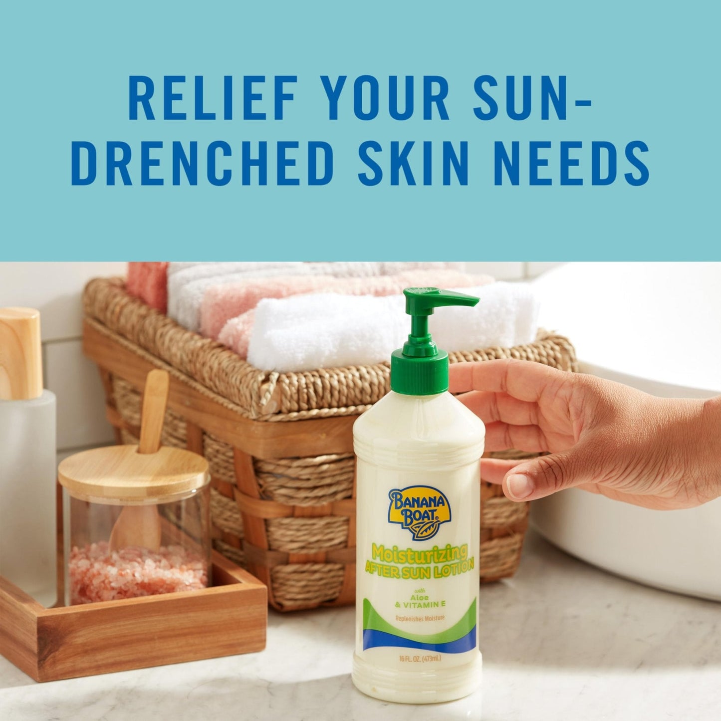 Banana Boat Moisturizing After Sun Lotion with Aloe and Vitamin E, 16Fl Oz, After Sun Care, Banana Boat After Sun Lotion, Sunburn Relief, 16Fl Oz - PrimeBioHealth - canada supplements
