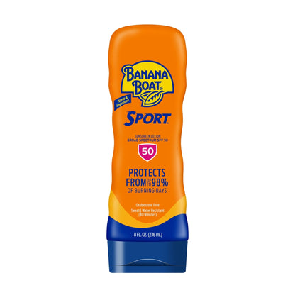Banana Boat Sport Ultra SPF 50 Sunscreen Lotion, 8oz | Banana Boat Sunscreen SPF 50 Lotion, Oxybenzone Free - PrimeBioHealth - canada supplements
