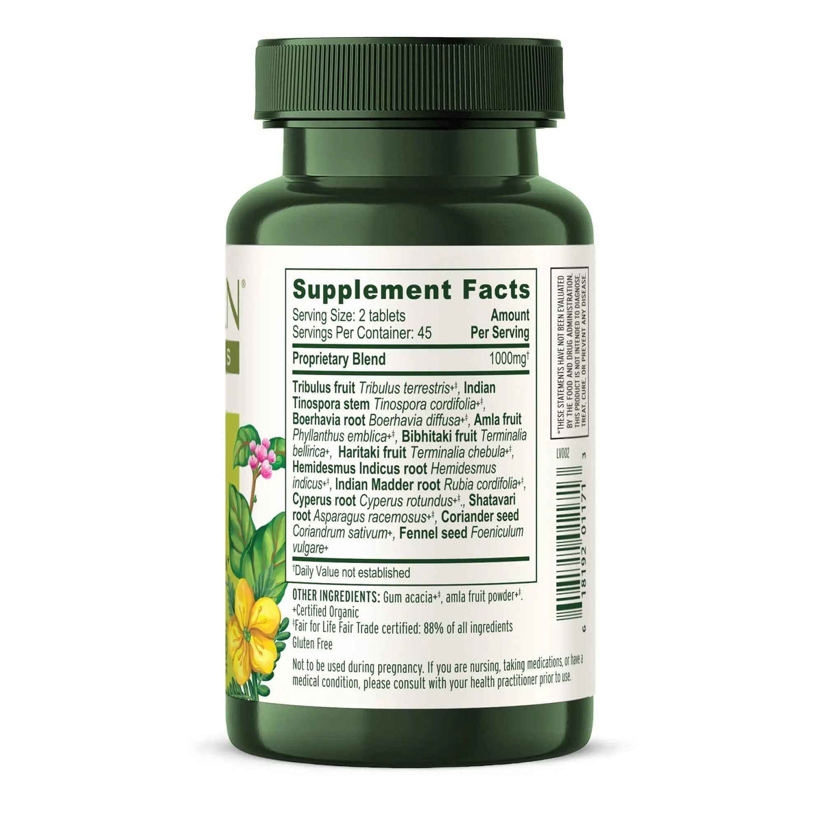 Banyan Botanicals Organic Kidney Formula–Urinary Tract Support & Detox Supplement–Gokshura & Punarnava for Fluid Balance & Systemic Cleansing–Cooling Genitourinary Tonic-90 Tablets-USDA Organic