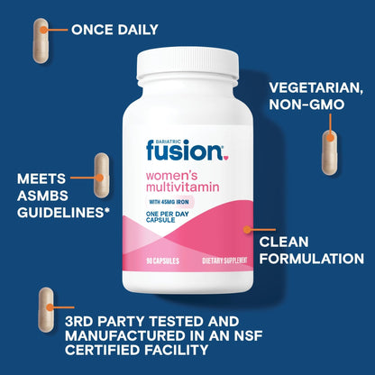 Bariatric Fusion One Per Day Bariatric Multivitamin with Iron for Women | with Hair and Nails Vitamin Blend | Gastric Bypass - PrimeBioHealth - canada supplements