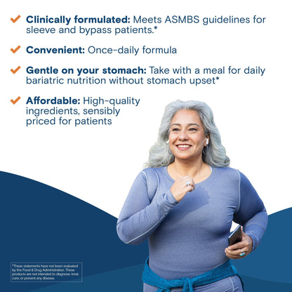 Bariatric Fusion One Per Day Bariatric Multivitamin with Iron for Women | with Hair and Nails Vitamin Blend | Gastric Bypass - PrimeBioHealth - canada supplements