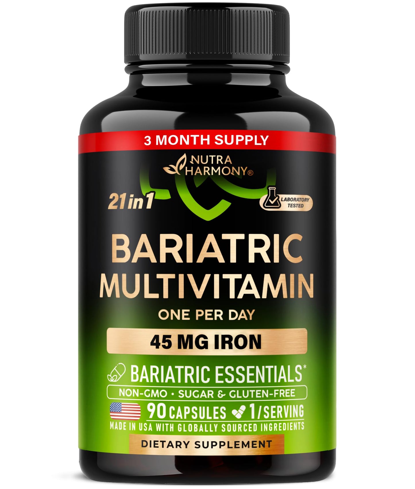 Bariatric Multivitamin - 45 mg Iron Supplements - Made in USA - for Women & Men - All-in-One, 21 Essential Vitamins - Gastric Sleeve Support - PrimeBioHealth - canada supplements