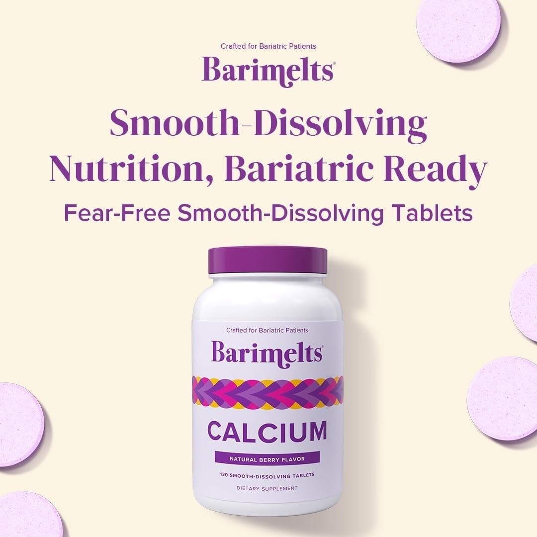 BariMelts Calcium Citrate with Vitamin D3 & Magnesium, 120 Smooth-Dissolving Tablets (1-Month Supply), Bariatric Calcium Supplements - PrimeBioHealth - canada supplements