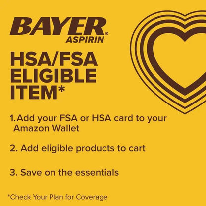 Bayer Aspirin Safety Coated 325 mg Caplets 100 Caplets, Pack of 2