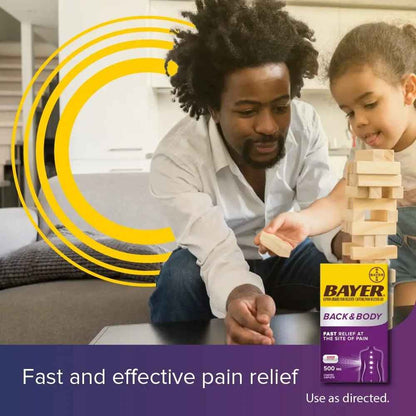 Bayer Extra Strength 500mg Aspirin Plus Caffeine for Powerful Pain Relief, 200 Coated Caplets
