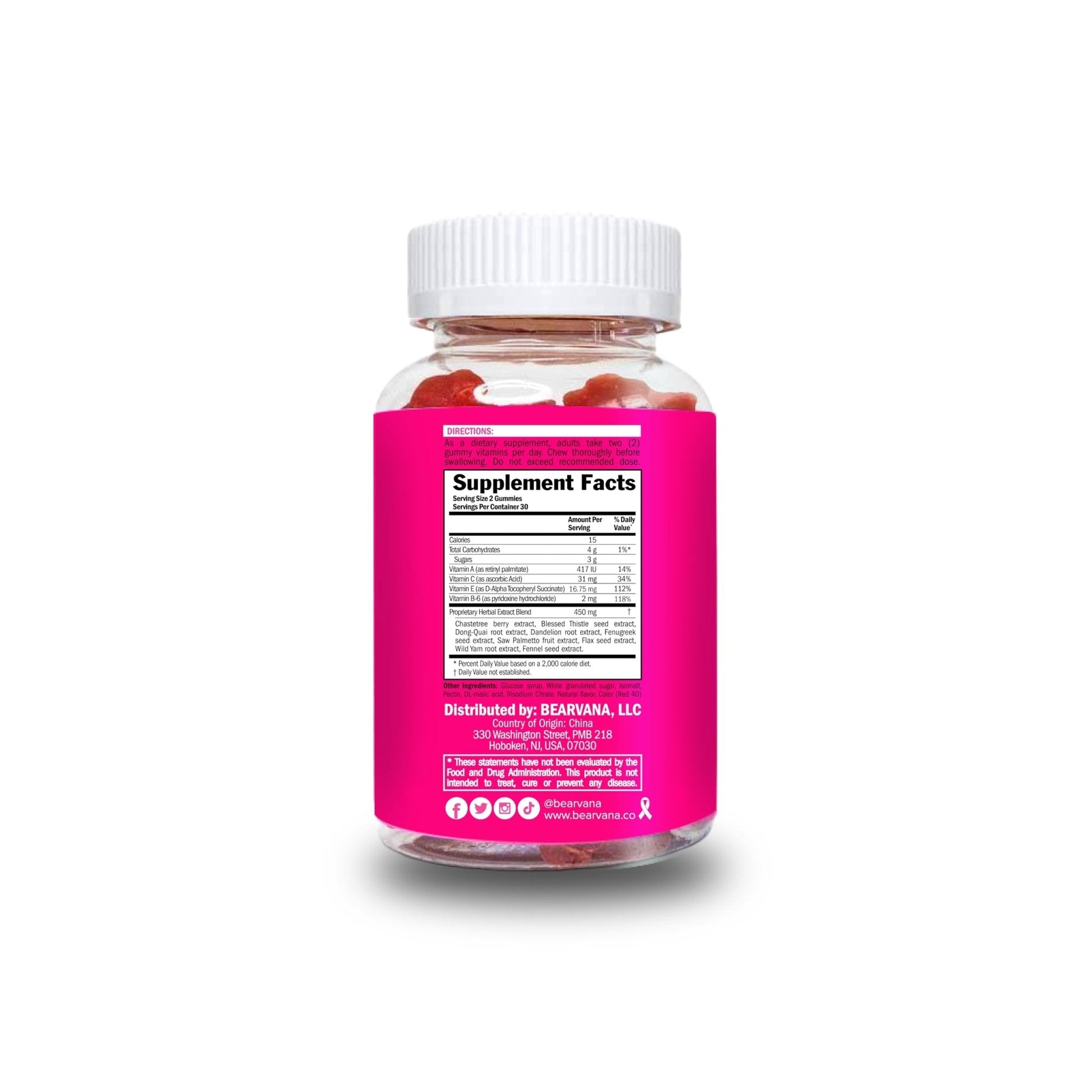 BEARVANA Top Support Women’s Multivitamin Gummies | Herbal & Vitamin Gummy Supplement for Daily Wellness | Berry Flavor | 60 Gummies - PrimeBioHealth - canada supplements