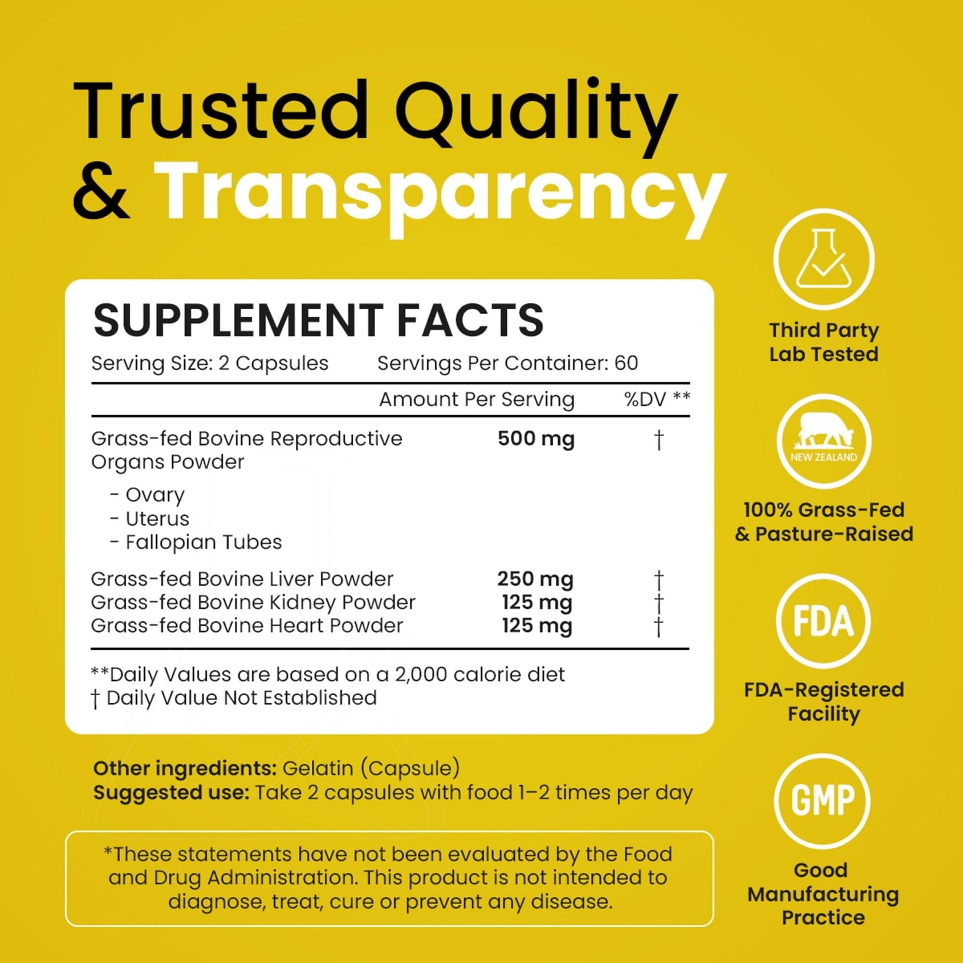 Beef Organ Supplement for Women – Grass Fed Liver, Uterus, Ovary, Heart, Kidney – 30+ Nutrients to Support Hormone Balance, Cycle Health, Energy, Immunity - PrimeBioHealth - canada supplements