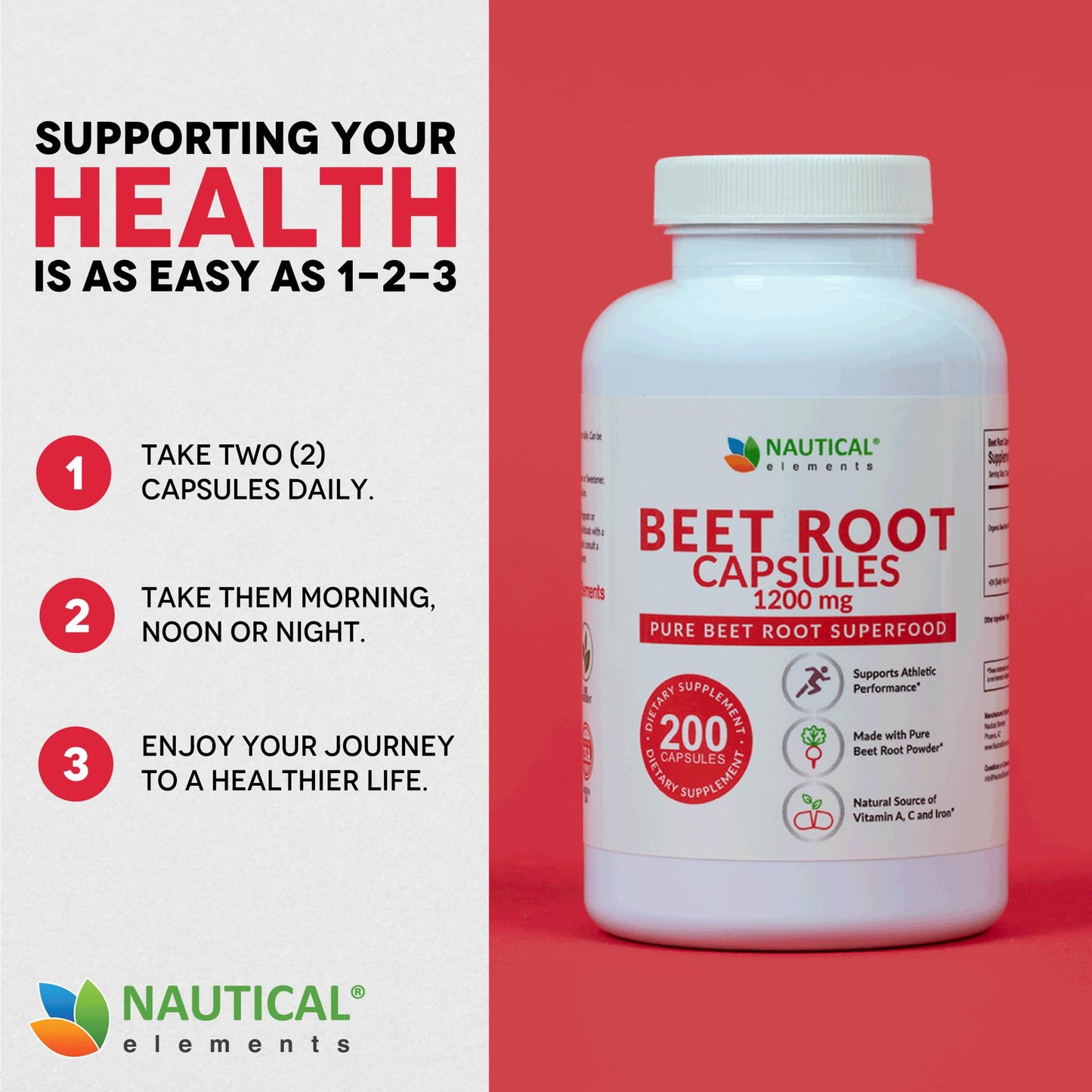 Beet Root Capsules - 1200mg Per Serving - 200 Beet Root Powder Capsules - Beetroot Powder Supports Blood Pressure, Athletic Performance, Digestive - PrimeBioHealth - canada supplements