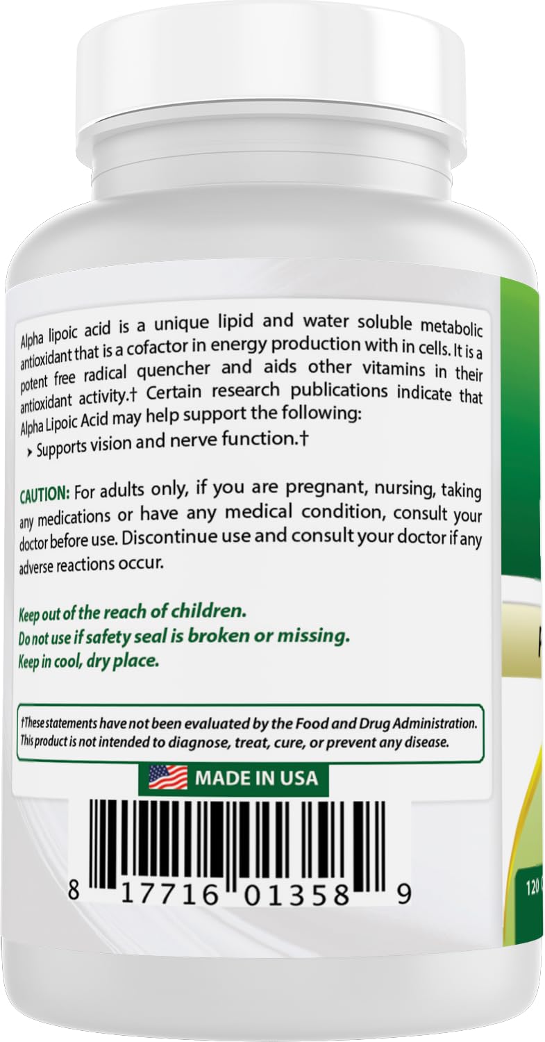 Best Naturals Alpha Lipoic Acid 300 mg 120 Capsules - PrimeBioHealth - canada supplements