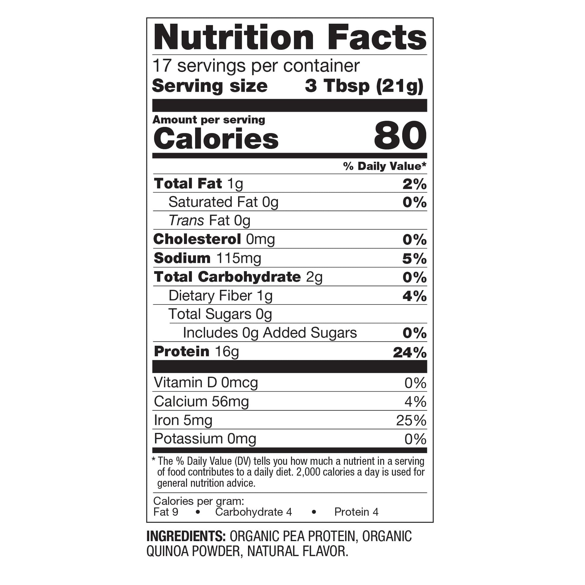 BetterBody Foods Organic Plant Based Protein Powder, 16g of Protein 24% DV, Vegan, Low Net Carbs, Gluten Free, Dairy Free, No Sugar Added, Soy Free, Non-GMO, 12.7 Ounces - PrimeBioHealth - canada supplements