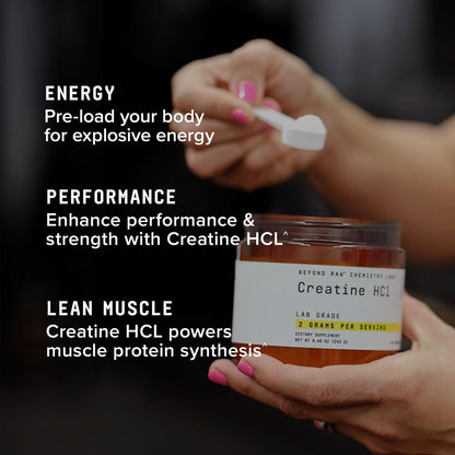BEYOND RAW Creatine HCl Powder, Science Backed, Lab Grade, Creatine for Women & Men, Muscle Strength, Energy Production, Athletic Performance, Cognitive Support, - PrimeBioHealth - canada supplements