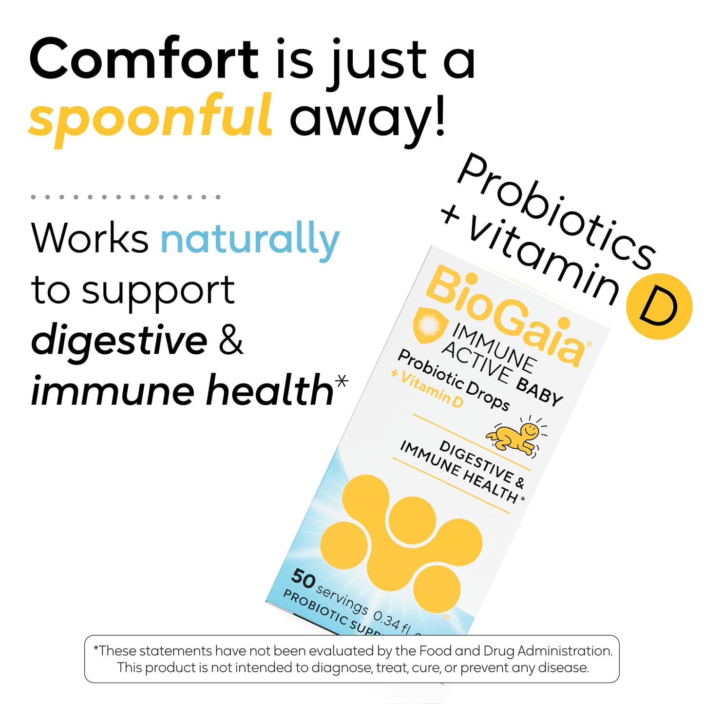 BioGaia Immune Active Baby Probiotic Drops + Vitamin D | for Babies & Toddlers 0-36 Months | Supports Digestive & Immune Health - PrimeBioHealth - canada supplements