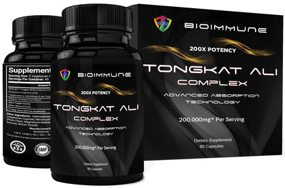 BioImmune Longjack Tongkat Ali Ultra Concentrated Purified Extract Capsules | Strength Muscle Mass, Drive, Performance - PrimeBioHealth - canada supplements