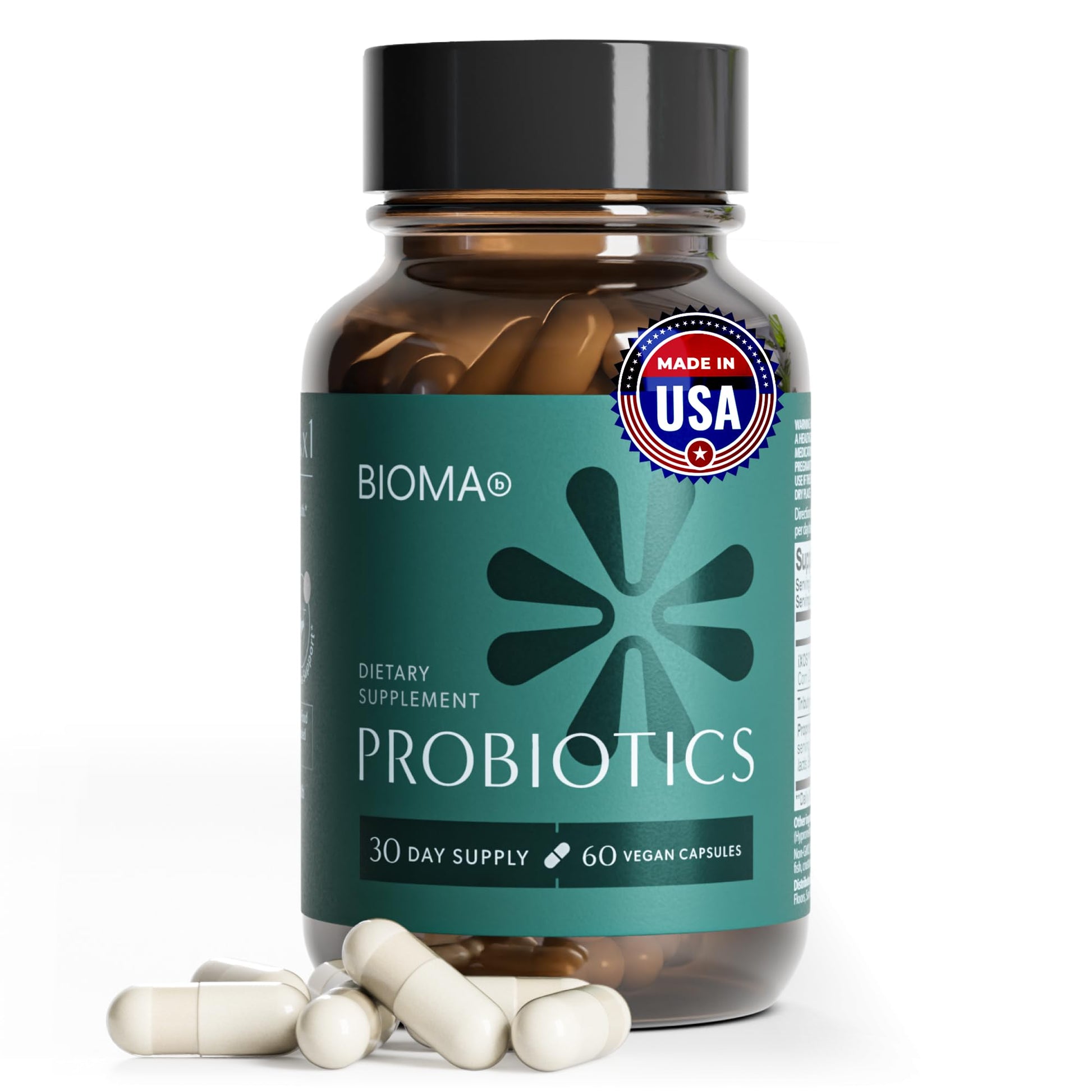 BIOMA Probiotics - Digestive Health Probiotic - Gut Support for Men & Women with Xylooligosaccharides, Tributyrin & Bifidobacterium - Vegan & Gluten Free - PrimeBioHealth - canada supplements