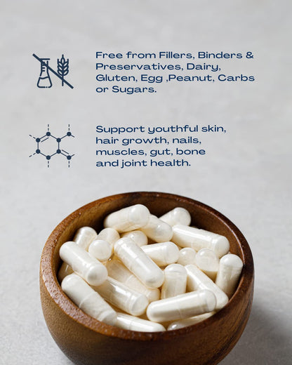 BioOptimal Collagen Peptides Capsules - Grass-Fed, Pasture-Raised Hydrolyzed Protein S]n-GMO, Zero Sugar Daily Pills for Men & Women (180 Capsules) - PrimeBioHealth - canada supplements