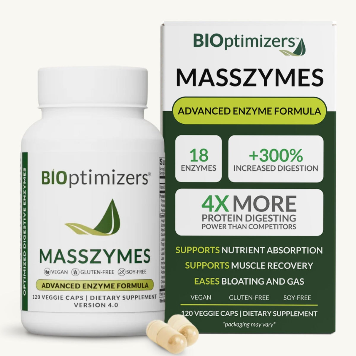 BIOptimizers MassZymes - Complete Digestive Enzymes Supplement for Gut Health - Bloating Relief for Men and Women - PrimeBioHealth - canada supplements