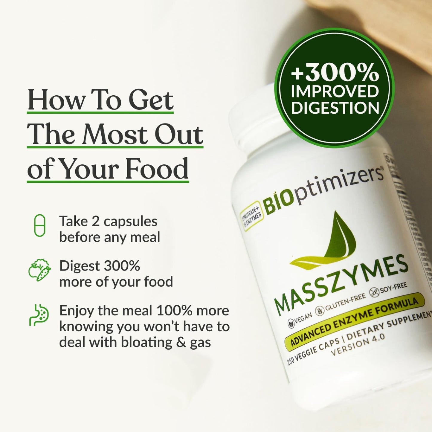 BiOptimizers MassZymes - Complete Digestive Enzymes Supplement for Gut Health - Bloating Relief for Men and Women - Lipase Amylase Bromelain - PrimeBioHealth - canada supplements