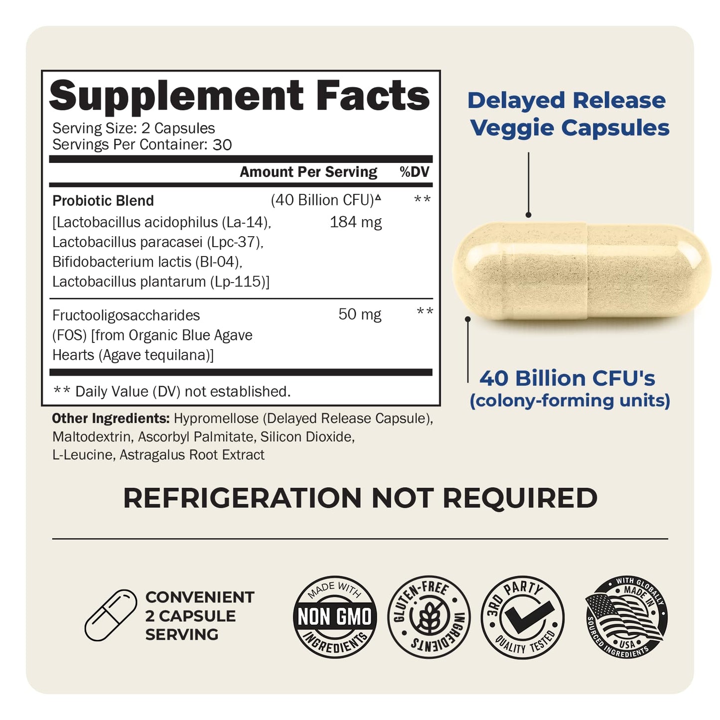 BioSchwartz Daily Probiotic Nutritional Supplement - 40 Billion CFU for Gut Health - Probiotics for Men and Women - Digestive Health with Astragalus - PrimeBioHealth - canada supplements