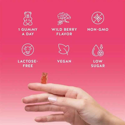 Biotin Gummies for Hair, Skin & Nails. 5,000 mcg High Potency Vegan Vitamins for Faster Hair Growth, Stronger Nails & Healthy Skin. with Vitamins C & E, 90 Gummies