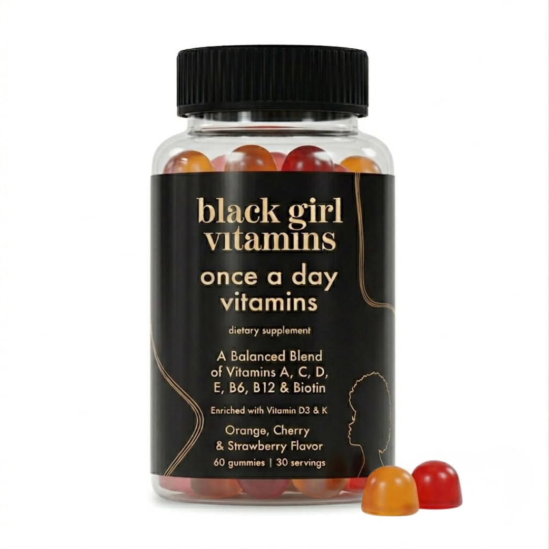 Black Girl Vitamins Once a Day - Womens Multivitamin Gummy - Vitamin A, B, C, E and Zinc. Multivitamin for Women, Immune Support. Vegan - PrimeBioHealth - canada supplements