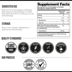 Black Seed Oil Softgels | 5% Thymoquinone - TQ-Advanced® | High Potency - 500 mg per Capsule - 15:1 Concentrate from Nigella Sativa Extract, Raw Form, Vegan Formula, Glass Bottle (60 Softgels) - PrimeBioHealth - canada supplements