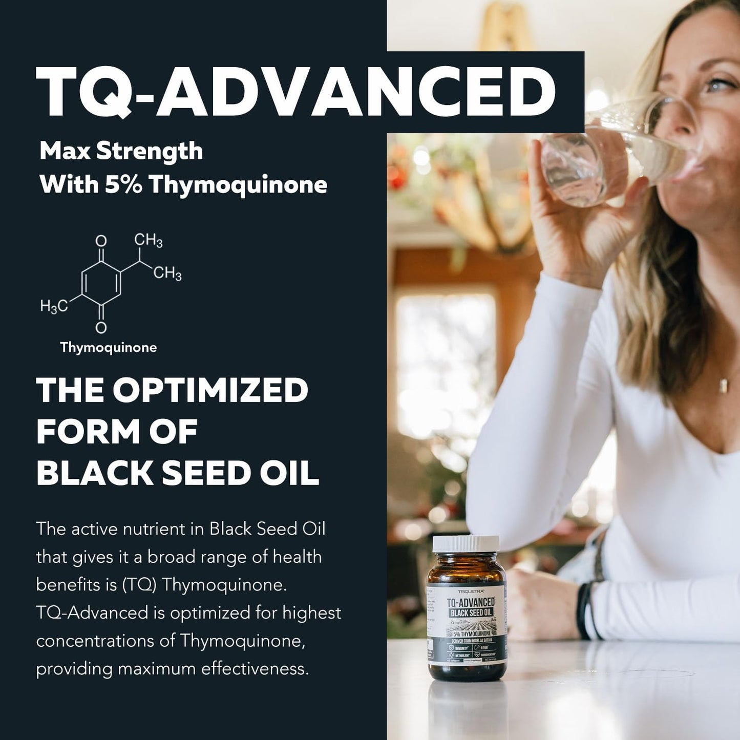 Black Seed Oil Softgels | 5% Thymoquinone - TQ-Advanced® | High Potency - 500 mg per Capsule - 15:1 Concentrate from Nigella Sativa Extract, Raw Form, Vegan Formula, Glass Bottle (60 Softgels) - PrimeBioHealth - canada supplements