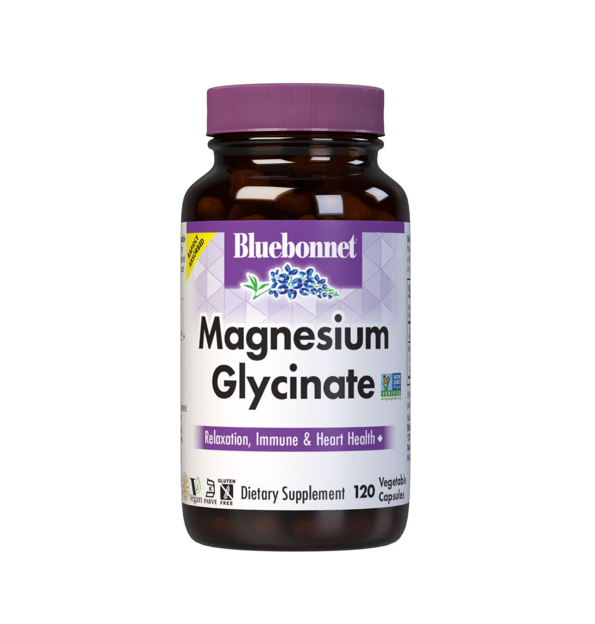 Bluebonnet Nutrition Magnesium Glycinate 400mg Maximum Absorption Mineral Complex Supports Energy Production & Enzyme Function - Non-GMO, Soy-Free, Gluten-Free - 120 Veggie Capsules - PrimeBioHealth - canada supplements