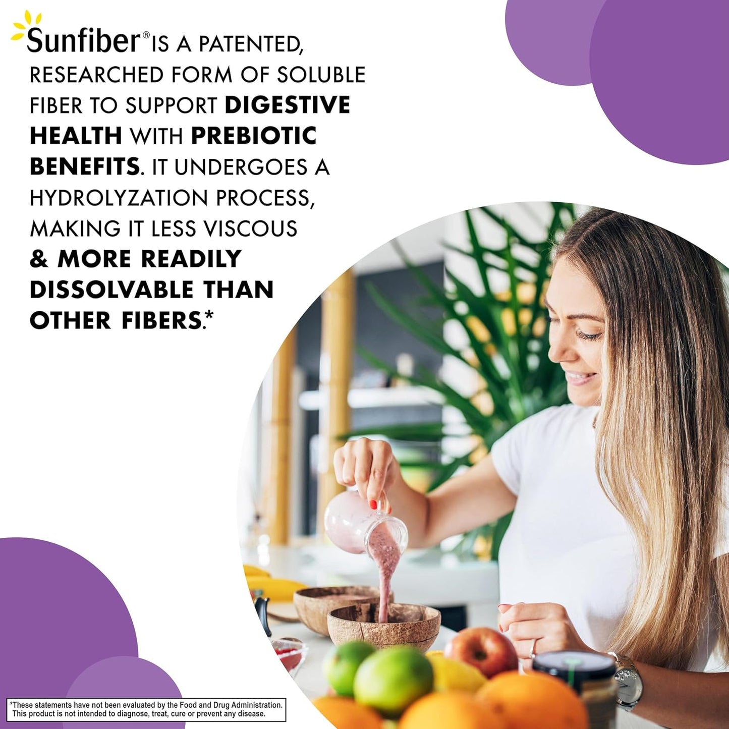 BlueBonnet Nutrition Sunfiber – 6 g of Plant Based Prebiotic Soluble Fiber – Supports Digestive Health* - Instant Dissolve – Non-GMO, Vegan, Kosher, Low-FODMAP – Unflavored, 7.4 OZ, 30 Servings - PrimeBioHealth - canada supplements