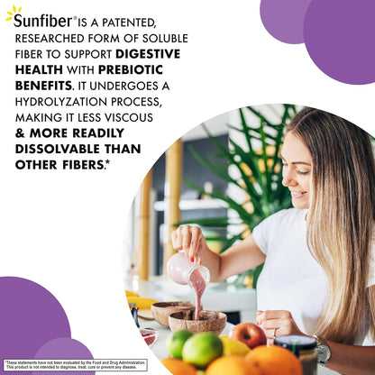 BlueBonnet Nutrition Sunfiber – 6 g of Plant Based Prebiotic Soluble Fiber – Supports Digestive Health* - Instant Dissolve – Non-GMO, Vegan, Kosher, Low-FODMAP – Unflavored, 7.4 OZ, 30 Servings - PrimeBioHealth - canada supplements