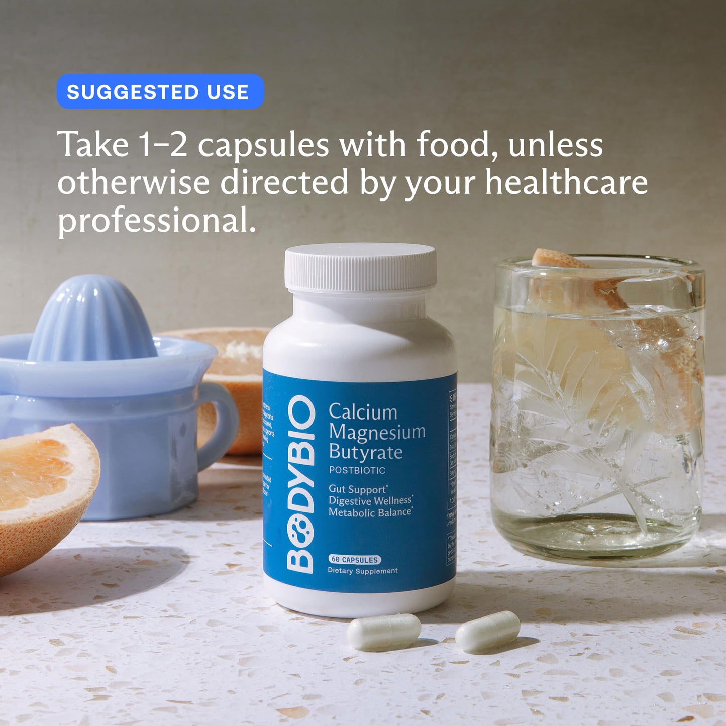 BodyBio Butyrate - Postbiotic for Gut Health, Digestive Support, Bloat, Gas & Constipation Relief, Leaky Gut Repair - Calcium, Magnesium - PrimeBioHealth - canada supplements