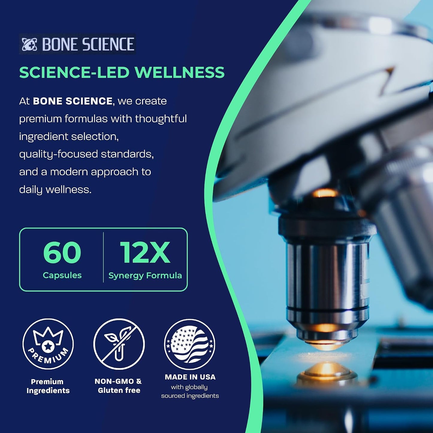 BONE SCIENCE Prime Brain Memory & Focus Support Supplement for Adults, Alpha GPC, Ginkgo Biloba, L-Theanine, Rhodiola, L-Tyrosine & Guarana, Cognitive Support Formula, 60 Capsules - PrimeBioHealth - canada supplements