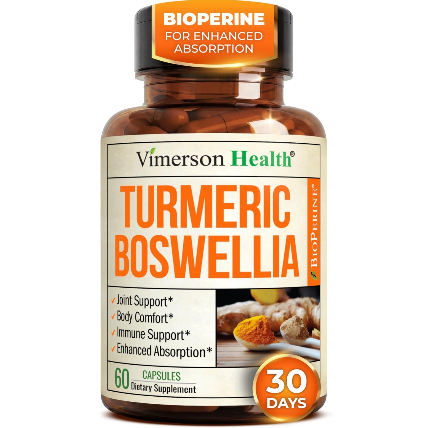 Boswellia Serrata Turmeric Supplement for Joint Support & Inflammation Balance – Turmeric Boswellia Supplement with Ginger & Black Pepper Extract - PrimeBioHealth - canada supplements