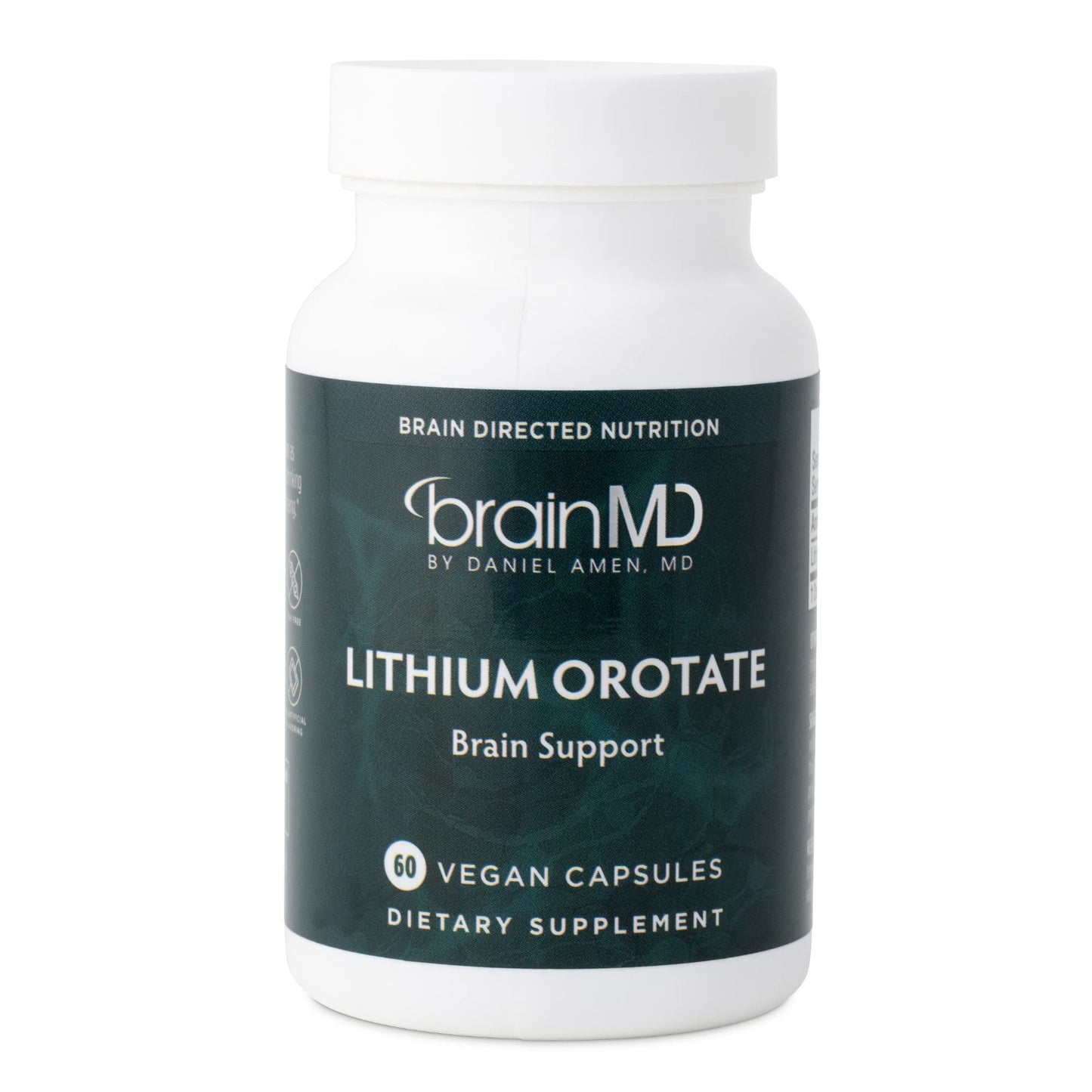 BRAINMD Dr Amen Lithium Orotate - 60 Capsules - Brain Support - Gluten Free - 60 Servings - PrimeBioHealth - canada supplements