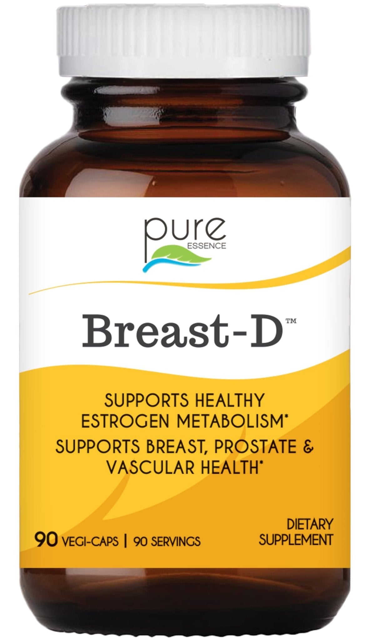 Breast D by Pure Essence - Natural Supplement for Estrogen Balance, Hormonal Acne, and Menopause Support with Vitamin D3, Calcium, Green Tea & Lycopene - 30 Capsules - PrimeBioHealth - canada supplements